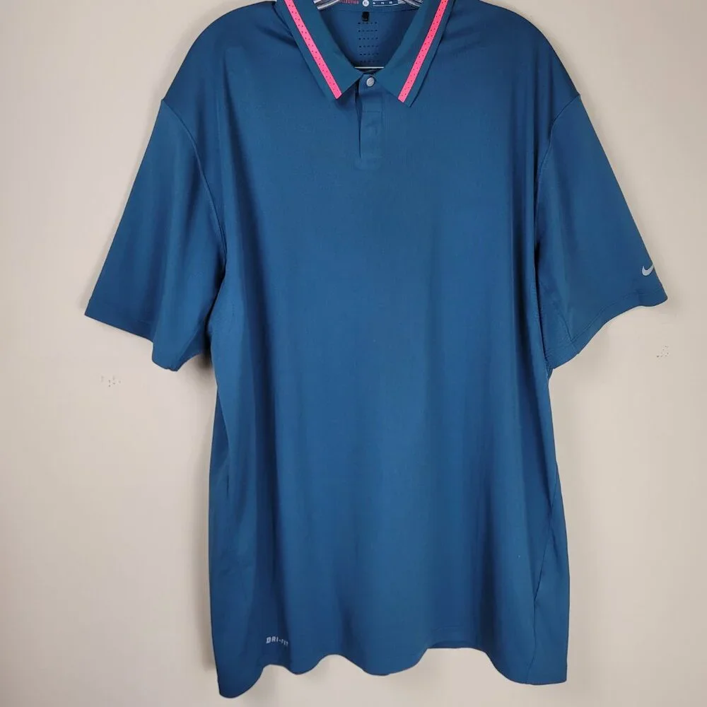 Nike Tiger Wood Collection Men Golf DRI-FIT Polo Shirt Size XXL